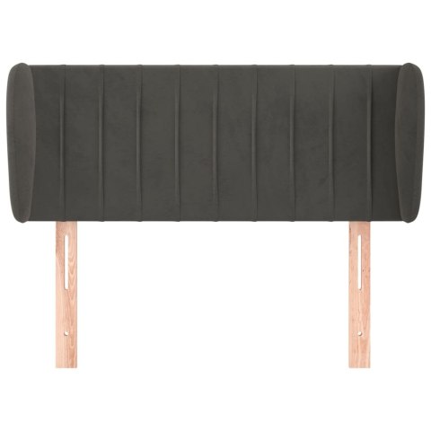 ZAGŁÓWEK USZAK CIEMNOSZARY 83X23X78/88CM AKSAMITNY