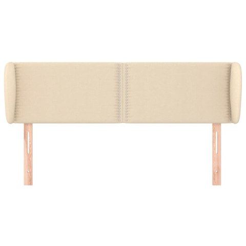 ZAGŁÓWEK USZAK KREMOWY 147X23X78/88CM TKANINA