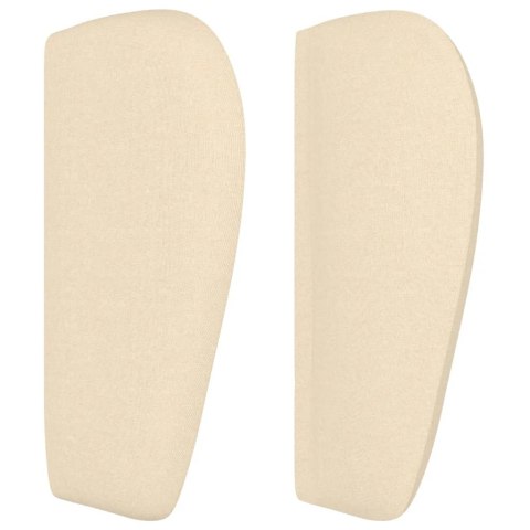 VidaXL Zagłówek uszak, kremowy, 163x23x78/88 cm, tkanina