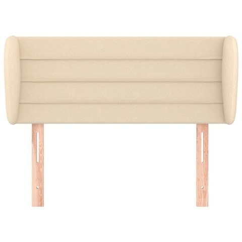 VidaXL Zagłówek uszak, kremowy, 93x23x78/88 cm, tkanina