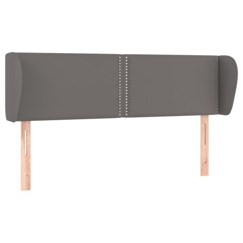 VidaXL Zagłówek uszak, szary, 147x23x78/88 cm, sztuczna skóra