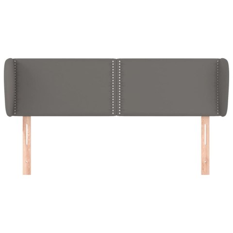 VidaXL Zagłówek uszak, szary, 147x23x78/88 cm, sztuczna skóra