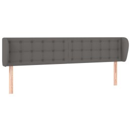 ZAGŁÓWEK USZAK SZARY 163X23X78/88CM SZTUCZNA SKÓRA