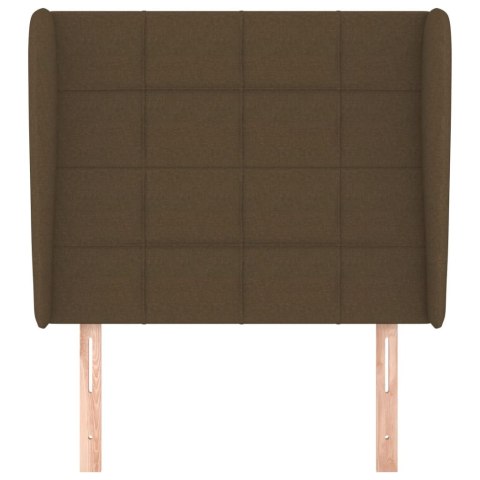 ZAGŁÓWEK USZAK CIEMNOBRĄZOWY 103X23X118/128CM TKANINA