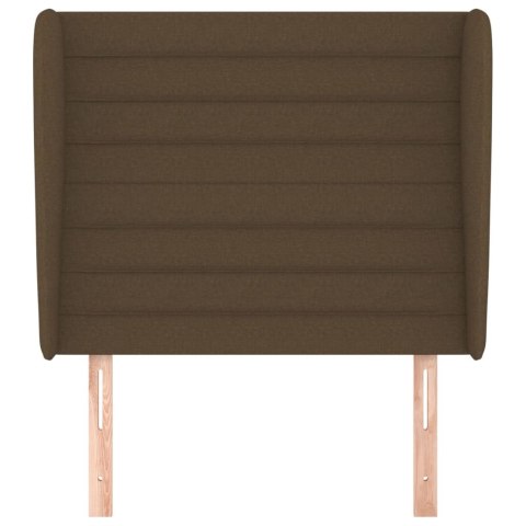 ZAGŁÓWEK USZAK CIEMNOBRĄZOWY 83X23X118/128CM TKANINA