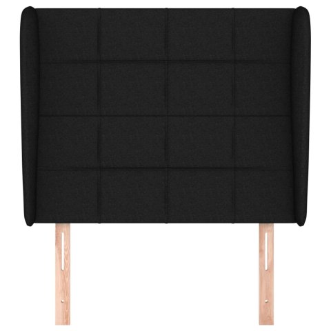 ZAGŁÓWEK USZAK CZARNY 93X23X118/128CM TKANINA