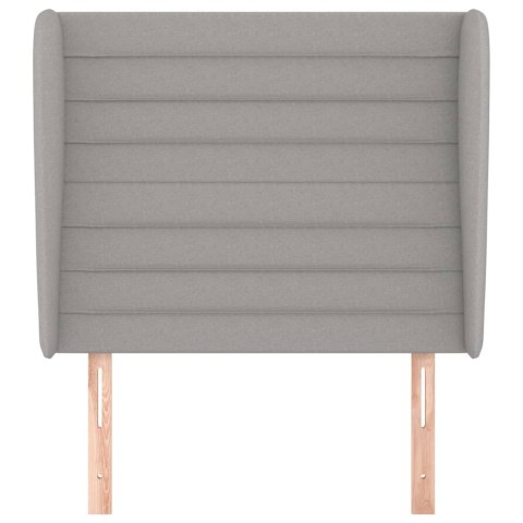 ZAGŁÓWEK USZAK JASNOSZARY 103X23X118/128CM TKANINA