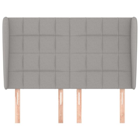 ZAGŁÓWEK USZAK JASNOSZARY 147X23X118/128CM TKANINA