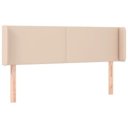 VidaXL Zagłówek uszak, cappuccino, 147x16x78/88 cm, sztuczna skóra