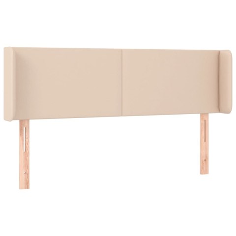 VidaXL Zagłówek uszak, cappuccino, 147x16x78/88 cm, sztuczna skóra