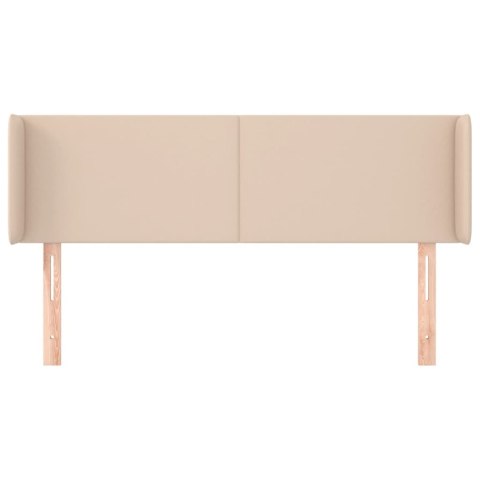 VidaXL Zagłówek uszak, cappuccino, 147x16x78/88 cm, sztuczna skóra