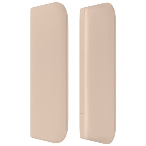 VidaXL Zagłówek uszak, cappuccino, 147x16x78/88 cm, sztuczna skóra