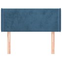 ZAGŁÓWEK USZAK CIEMNONIEBIESKI 103X16X78/88CM AKSAMIT