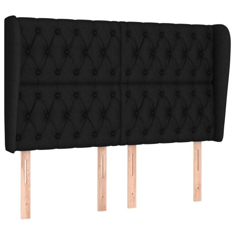 ZAGŁÓWEK USZAK CZARNY 163X23X118/128CM TKANINA