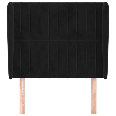 ZAGŁÓWEK USZAK CZARNY 93X23X118/128CM AKSAMIT