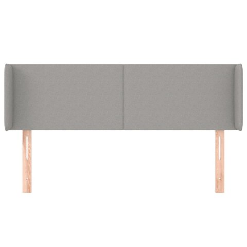 ZAGŁÓWEK USZAK JASNOSZARY 147X16X78/88CM TKANINA