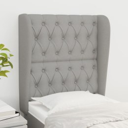 ZAGŁÓWEK USZAK JASNOSZARY 83X23X118/128CM TKANINA