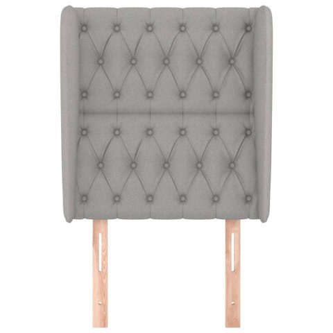 ZAGŁÓWEK USZAK JASNOSZARY 83X23X118/128CM TKANINA