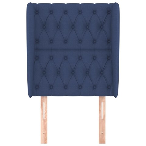 ZAGŁÓWEK USZAK NIEBIESKI 83X23X118/128CM TKANINA