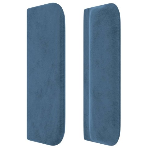 VidaXL Zagłówek uszak, ciemnoniebieski, 83x16x78/88 cm, aksamit