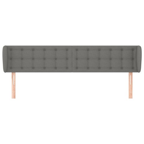 ZAGŁÓWEK USZAK CIEMNOSZARY 183X16X78/88CM TKANINA