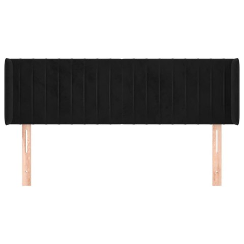 ZAGŁÓWEK USZAK CZARNY 147X16X78/88CM AKSAMIT