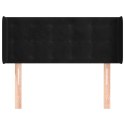 ZAGŁÓWEK USZAK CZARNY 83X16X78/88CM AKSAMIT