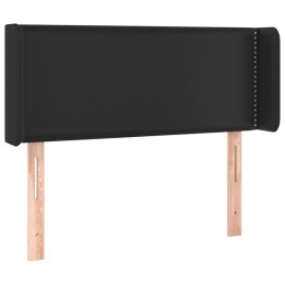 ZAGŁÓWEK USZAK CZARNY 83X16X78/88CM SZTUCZNA SKÓRA