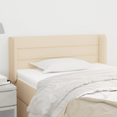 ZAGŁÓWEK USZAK KREMOWY 103X16X78/88CM TKANINA