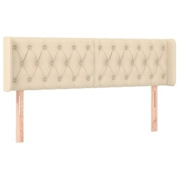 ZAGŁÓWEK USZAK KREMOWY 147X16X78/88CM TKANINA