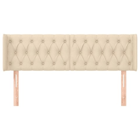 ZAGŁÓWEK USZAK KREMOWY 147X16X78/88CM TKANINA