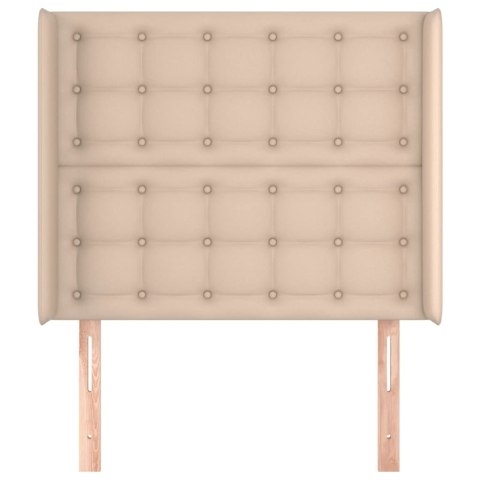 ZAGŁÓWEK USZAK CAPPUCCINO 103X16X118/128CM SZTUCZNA SKÓRA