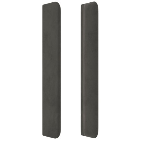 ZAGŁÓWEK USZAK CIEMNOSZARY 147X16X118/128CM AKSAMIT