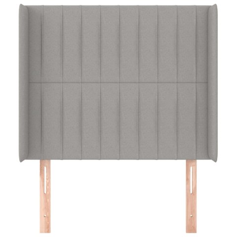 ZAGŁÓWEK USZAK JASNOSZARY 93X16X118/128CM TKANINA