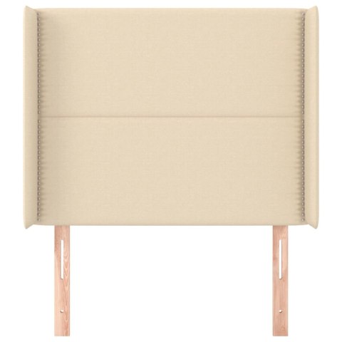 ZAGŁÓWEK USZAK KREMOWY 103X16X118/128CM TKANINA