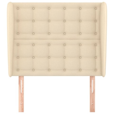 ZAGŁÓWEK USZAK KREMOWY 93X23X118/128CM TKANINA