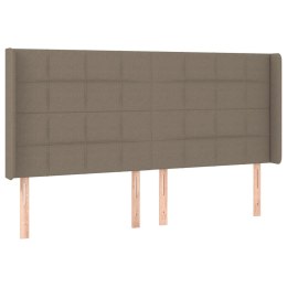 ZAGŁÓWEK USZAK TAUPE 183X16X118/128CM TKANINA