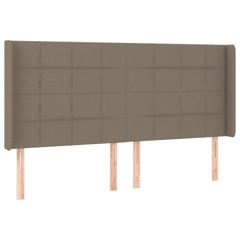 ZAGŁÓWEK USZAK TAUPE 183X16X118/128CM TKANINA
