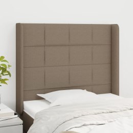 ZAGŁÓWEK USZAK TAUPE 93X16X118/128CM TKANINA