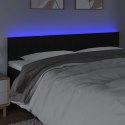ZAGŁÓWEK DO ŁÓŻKA Z LED CZARNY 160X5X78/88CM TKANINA