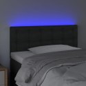ZAGŁÓWEK DO ŁÓŻKA Z LED CZARNY 80X5X78/88CM SZTUCZNA SKÓRA