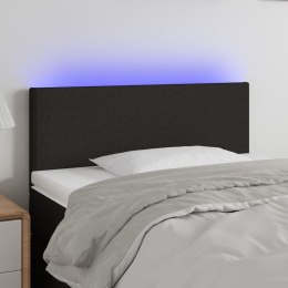 ZAGŁÓWEK DO ŁÓŻKA Z LED CZARNY 80X5X78/88CM TKANINA