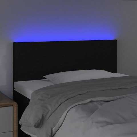 ZAGŁÓWEK DO ŁÓŻKA Z LED CZARNY 80X5X78/88CM TKANINA
