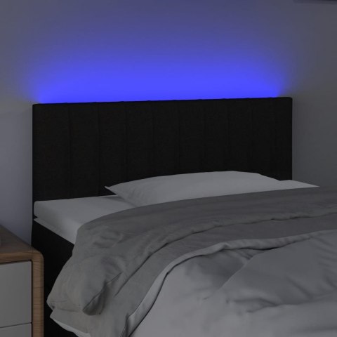 ZAGŁÓWEK DO ŁÓŻKA Z LED CZARNY 80X5X78/88CM TKANINA