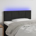 ZAGŁÓWEK DO ŁÓŻKA Z LED CZARNY 90X5X78/88CM AKSAMIT