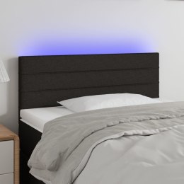 ZAGŁÓWEK DO ŁÓŻKA Z LED CZARNY 90X5X78/88CM TKANINA