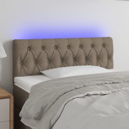 ZAGŁÓWEK DO ŁÓŻKA Z LED TAUPE 100X7X78/88CM TKANINA