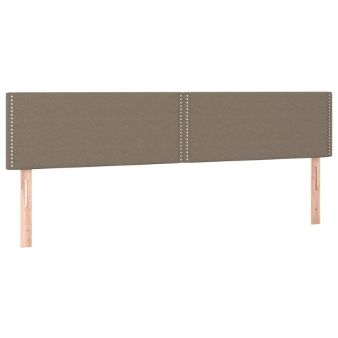 ZAGŁÓWEK DO ŁÓŻKA Z LED TAUPE 200X5X78/88CM TKANINA
