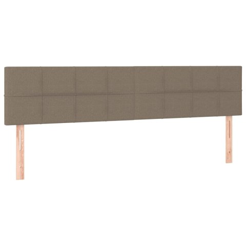 ZAGŁÓWEK DO ŁÓŻKA Z LED TAUPE 200X5X78/88CM TKANINA