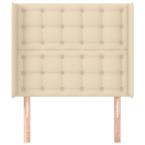 ZAGŁÓWEK USZAK KREMOWY 93X16X118/128CM TKANINA